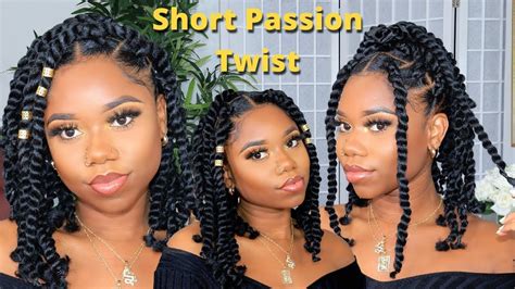 Diy Short Passion Twist Easy Step By Step Tutorial Two Methods No Crochet And Crochet Ch