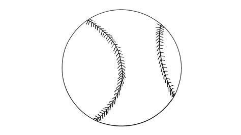 How To Draw A Baseball Ball For Kids Very Easy Youtube