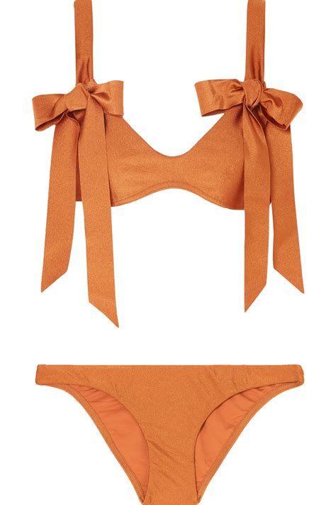 Swimsuits For Spring Amber Fillerup Clark Metallic Bikini Bikinis