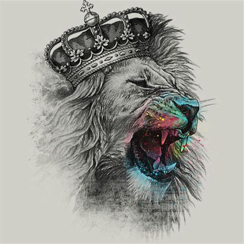 The 21 Best Lion With Crown Tattoo Drawings Images On
