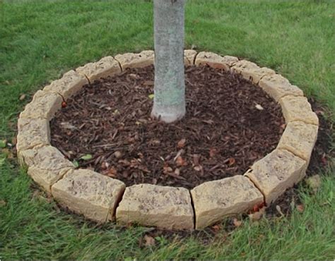 How to install landscape edging stones? Edging Stones for Tree Rings and Landscaping