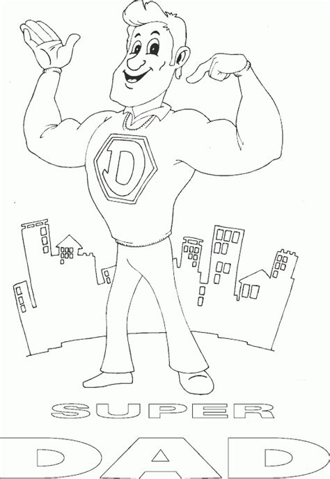 You could also print the image while using the print button above the image. super dad coloring page - coloring.com | Super dad, Dad ...