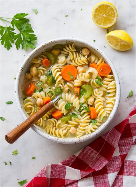 Hearty Chickpea Noodle Soup Easy Healthy The Simple Veganista