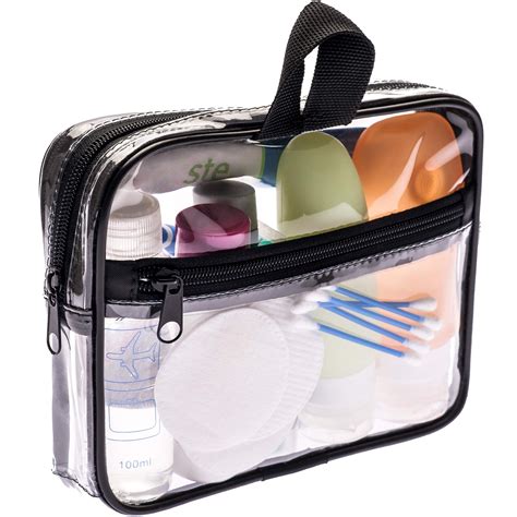 Tsa Approved Toiletry Bag 3 1 1 Clear Travel Cosmetic Bag With Handle