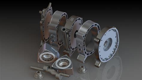 Wankel Rotary Engine 3d Cad Model Library Grabcad