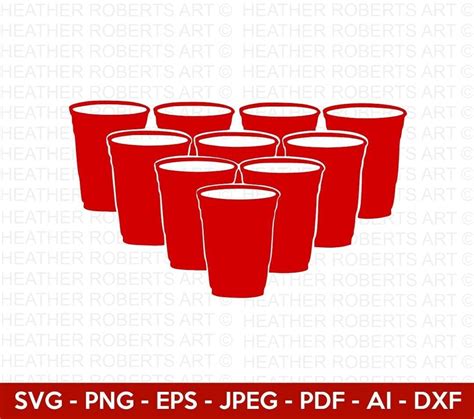 Beer Pong Cups Svg Beer Pong Svg Beer Svg Beer Pong Cliparts Svg Drinking Svg Red Cups Svg