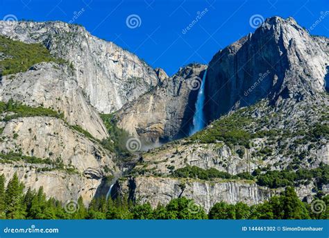 Yosemite Upper And Lower Falls In The Yosemite National Park