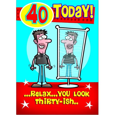 Doodlecards Funny 40th Birthday Card Age 40 Medium
