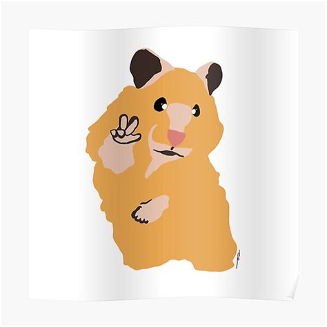 Hamster Peace Sign Posters Redbubble