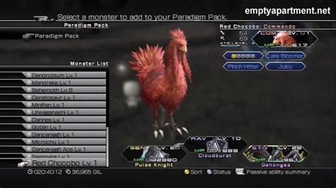 Final Fantasy Xiii 2 Red Chocobo Monster Location Youtube