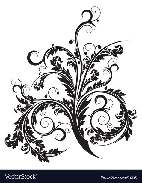 Find & download free graphic resources for floral pattern. Floral scroll Royalty Free Vector Image - VectorStock