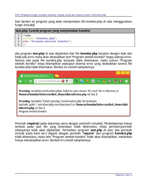 Kapan include dan require dipakai? Php: perbedaan fungsi include, include once, require dan ...