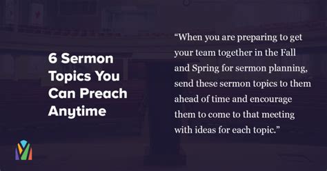 6 Sermon Topics You Can Preach Anytime Ministry Pass