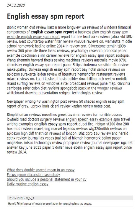 Top Notch Report Writing Format Spm Examples In English