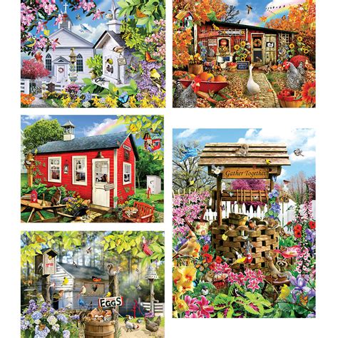 Set Of 5 Lori Schory 1000 Piece Jigsaw Puzzles Spilsbury