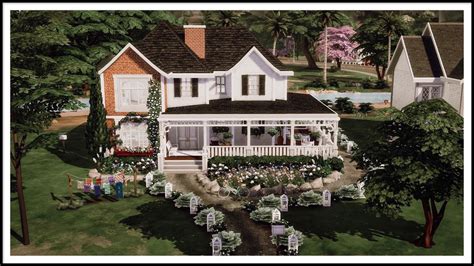 Sims 4 Modern Farmhouse Speed Build Sims House Plans Sims 4 House