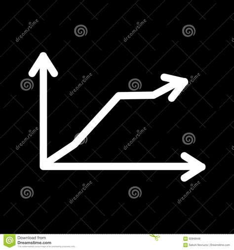 Chart Vector Icon Black And White Chart Illustration Linear Schedule