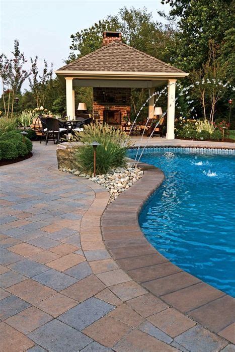 47 Delightful Stone Pool Deck Design Ideas Stone Pool Deck Swimming