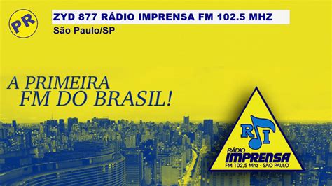 Prefixo Rádio Imprensa Fm 1025 Mhz São Paulo Sp 1989 Youtube