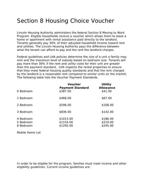Section 8 1 Bedroom Voucher Amount