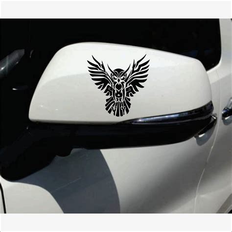 Jual Cutting Sticker Mobil Stiker Spion Mobil Burung Hantu Owl Logo