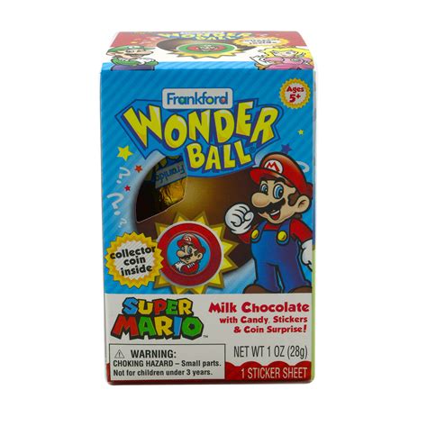 Super Mario Wonder Ball Milk Chocolate With Surprise Collectible Coin