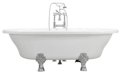 However, a freestanding tub called the clawfoot tub can serve the purpose and at the same time, give a classic touch to the bathroom. Francesca 73" Extra Wide Acrylic White Double Ended ...