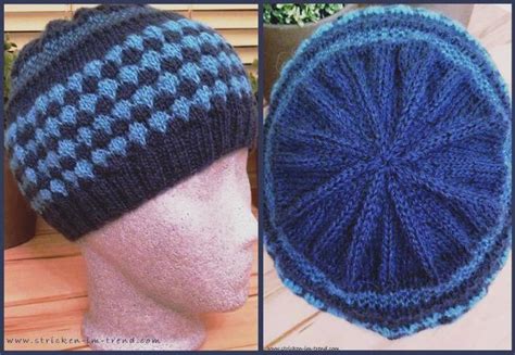 Digitale anleitung für eine gestrickte mütze. Mütze stricken / zweifarbig + hübsches Muster
