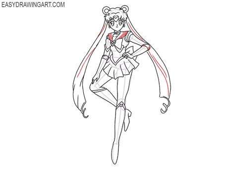 How To Draw Sailor Moon Easy Drawing Art