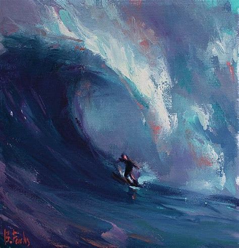 Surfing Painting Original Surfer Art In 2020 Surf Art Painting Art