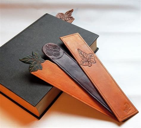 textiles and art research leather bookmarks handmade leather bookmark leather anniversary t