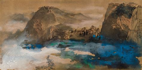 Zhang Daqian 1899 1983 Landscape At Sunset Christies