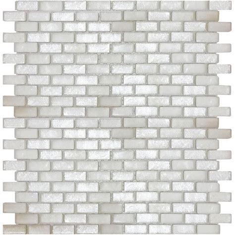 Glacial White Glass Brick Tile Glass Brick White Glass Mosaic Brick