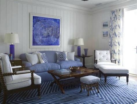 Classic Coastal Blue And White Decorating Blue Living Room Blue