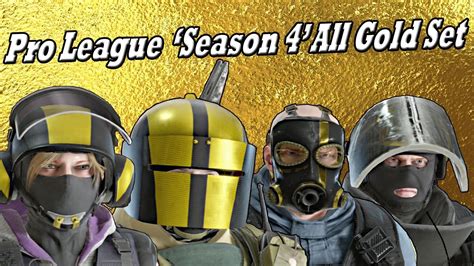 Season 4 Pro League All Gold Set Bundle Showcase Rainbow Six Siege