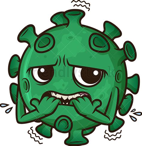 Choose from 18000+ coronavirus graphic resources and download in the form of png, eps, ai or psd. Scared Coronavirus Cartoon Vector Clipart - FriendlyStock