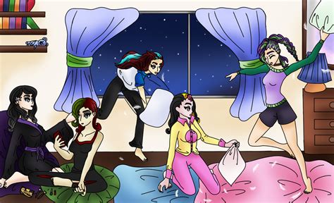 sleep over party by witchykittyarts on deviantart