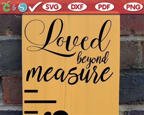 Growth Chart Ruler Add On Loved Beyond Measure Svg Growth Etsy