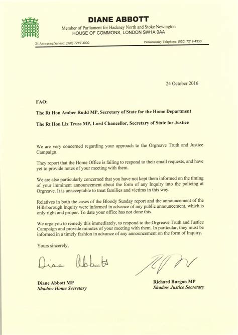 Administrative secretaries play a vital role in any business as they provide support to managers and make sure daily operations run smoothly. Shadow Cabinet letter to Amber Rudd - Orgreave Truth and ...