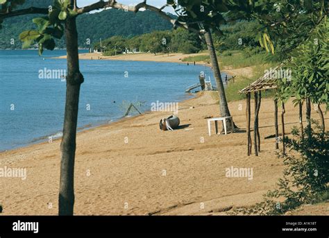 Beach At Golden Sands Cape Maclear In Lake Malawi National Park Malawi