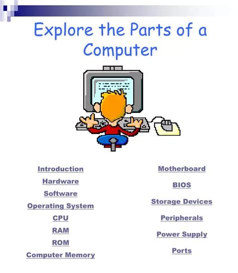 Ppt Explore The Parts Of A Computer Powerpoint Presentation Free
