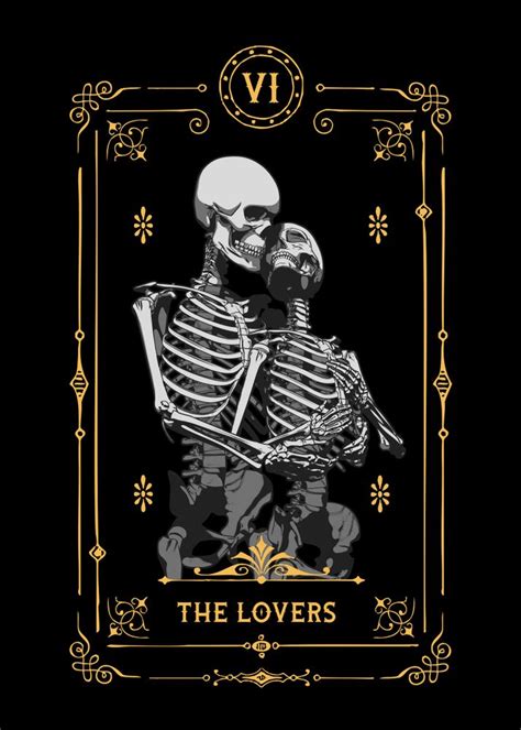 Karten Tattoos The Lovers Tarot Card Skeleton Art Arte Obscura