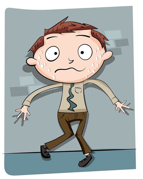 scared businessman holding his head in panic isolated vector illustration stock vector