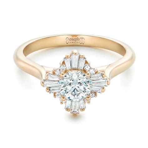 Custom Diamond And Yellow Gold Engagement Ring 102230