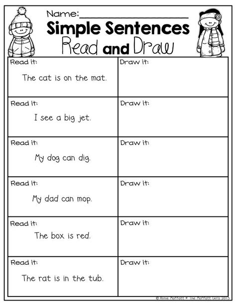 Simple Sentences For Beginning Readers That Include Sight Words And Cvc