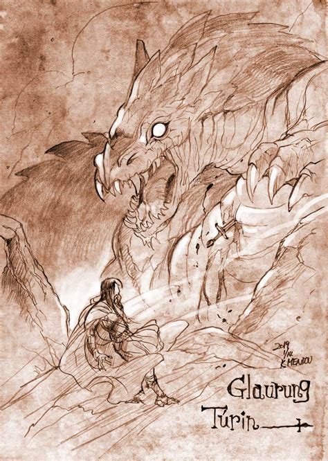 Turin And Glaurung Legendarium And 1 More Drawn By Kazuki Mendou