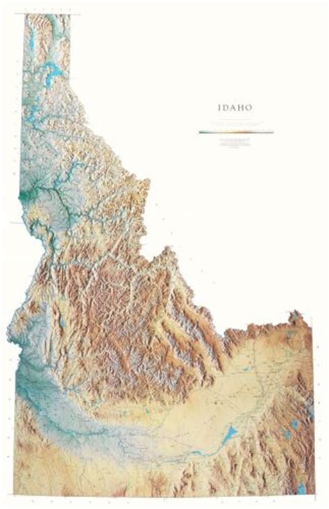 Idaho Wall Map By Raven 42 X 65 Laminated Rocky Mountain Maps