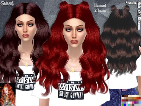 The Sims Resource Sintiklia Hairset S30 Rihanna