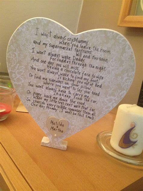 I Wont Always Cry Mummy Personalised Plaques By Nic Plaque Wipes