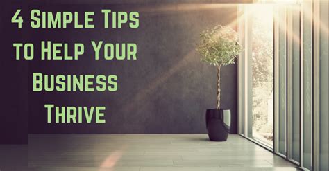 4 Simple Tips To Help Your Business Thrive